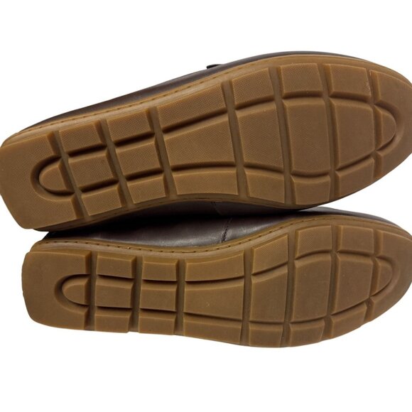 Coach Liam Men's Driver Loafers Brown Dark Saddle Jacquard Slip On Size 12 12D - Picture 10 of 12